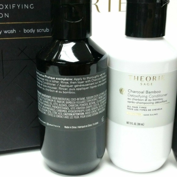 Theorie Charcoal Bamboo Detox Shampoo Conditioner Discovery Ed. Travel Size Kit - Picture 4 of 5